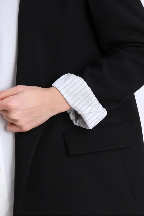 Lavender Textile  Lining Detailed Blazer Jacket and Belted Trouser Set