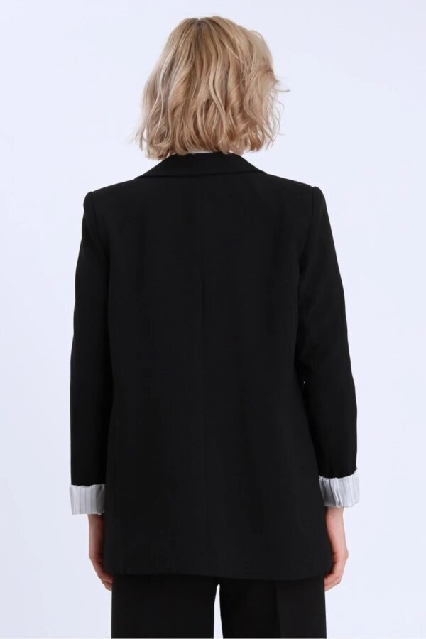 Lavender Textile  Lining Detailed Blazer Jacket and Belted Trouser Set